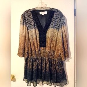 Badgley‎ Mischka Tunic sz. XL Bell Sleeves